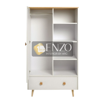 TUMBLE – Scandinavian Design Kids Wardrobe with Bookshelf