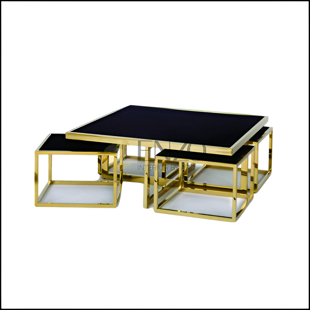 Missoni Gold Black Glass Side Table | Elegant & Functional Size Tables